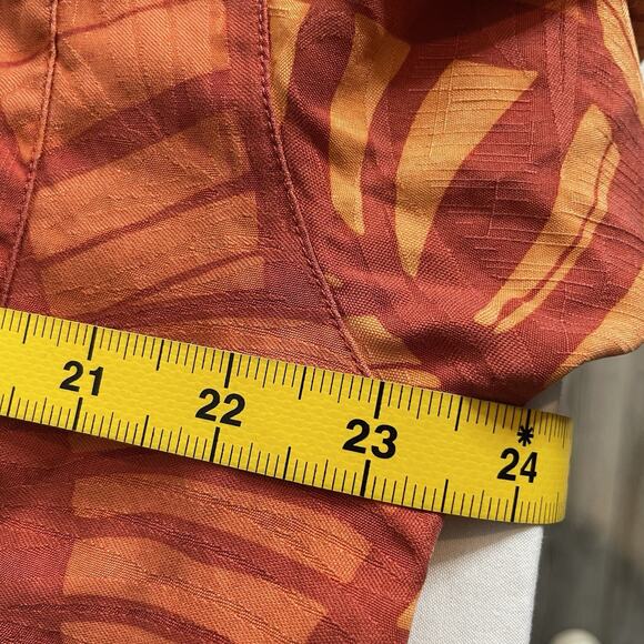 Tommy Bahama‎ Men's Orange Leaf Print Silk Hawaiian Shirt L Casual Resort Beachy - Picture 5 of 12